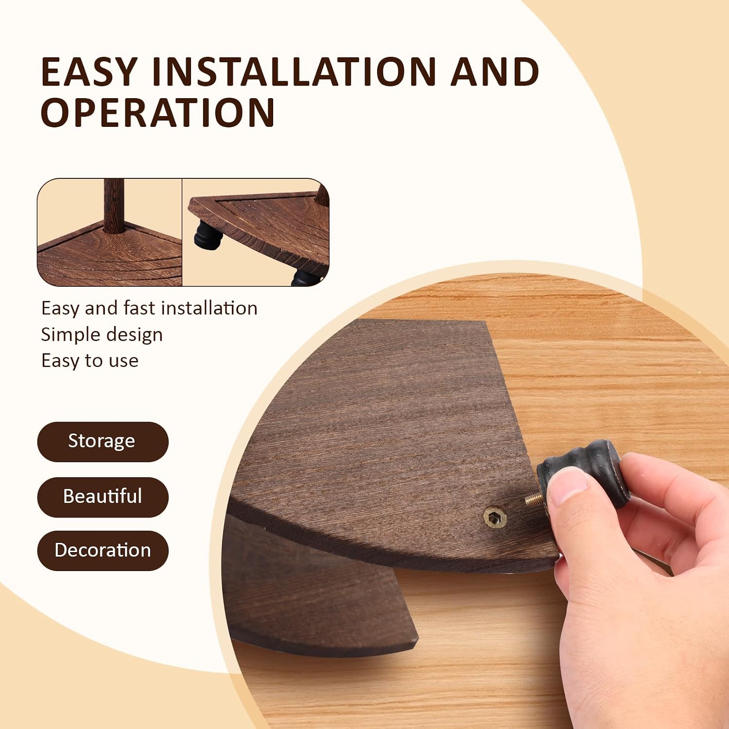 Mini Wooden Display Pedestal Stand