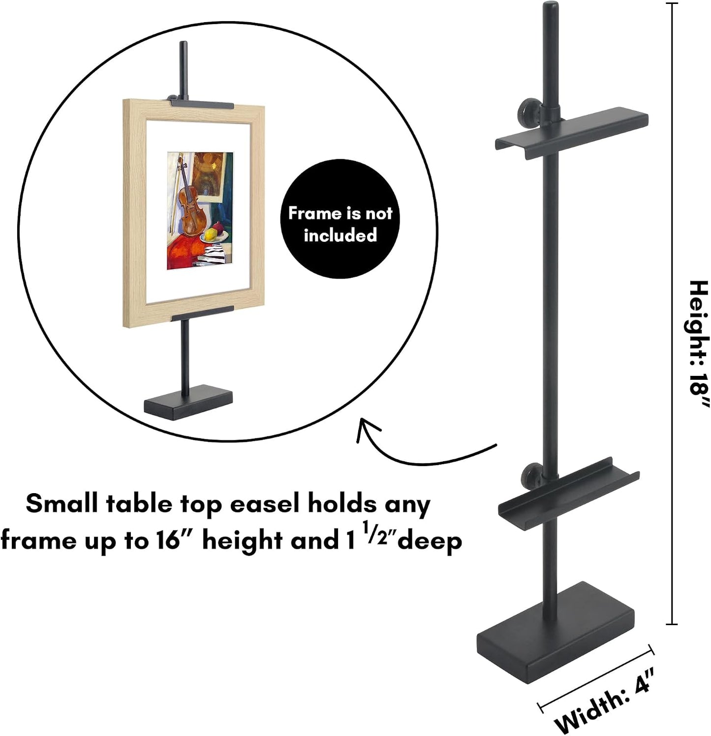 Picture Frame Stand to Display / Tabletop Frame Stand / 18 Inch / 10 x 8