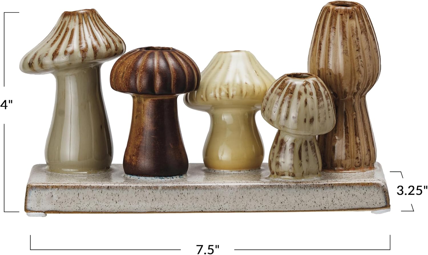 Enchanted Garden Stoneware Mushroom Vase