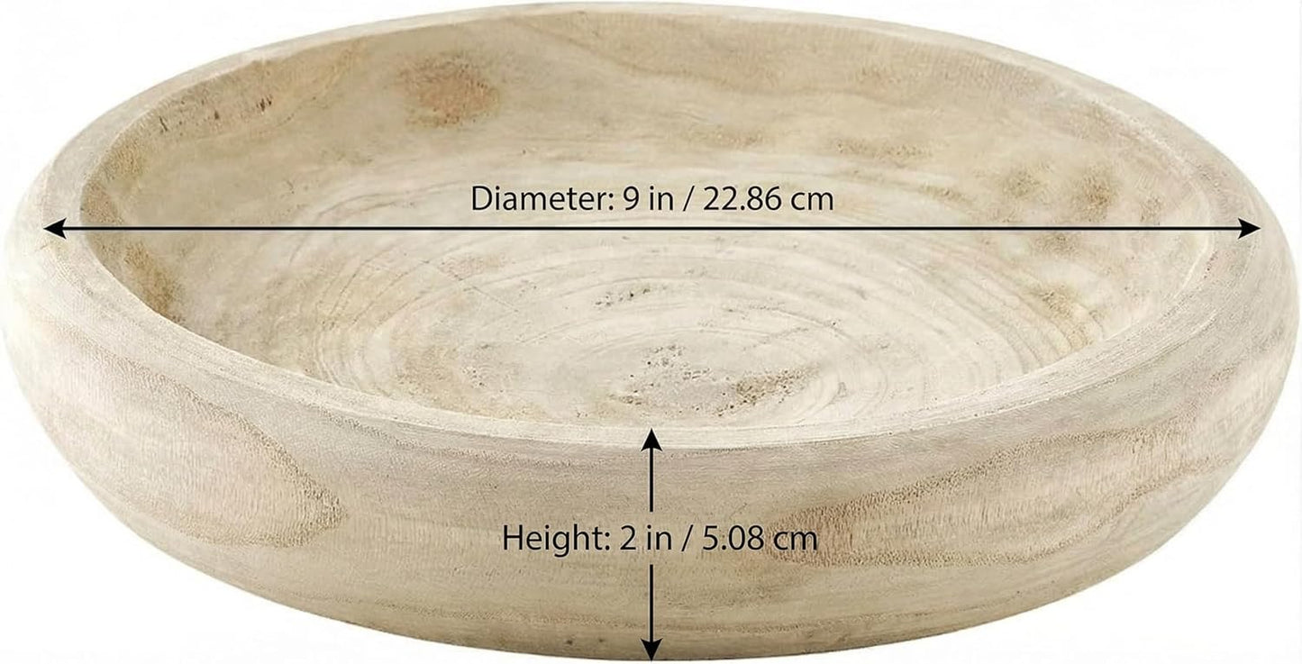 Wooden Decorative Bowl / Natural