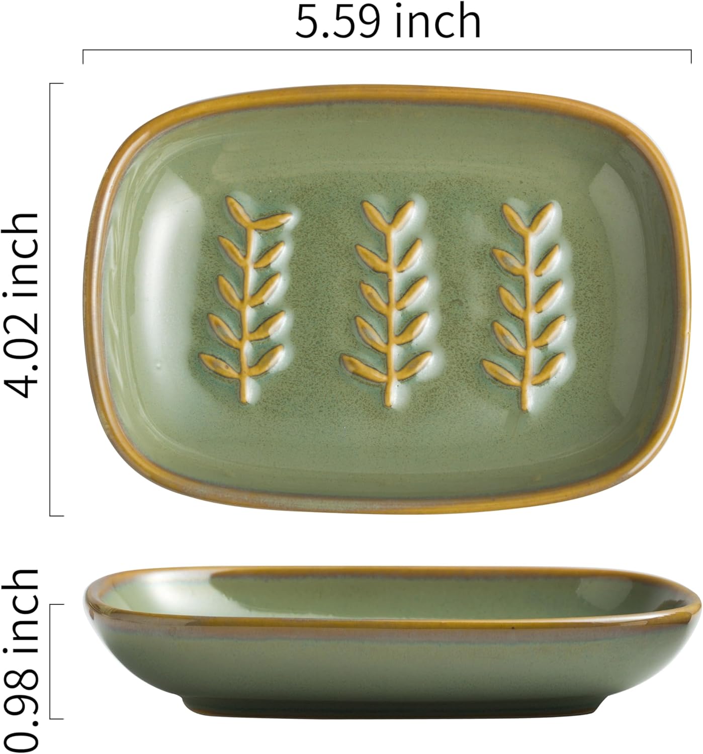Soap Dish Soap Holder Shower / Green / Leaf Design