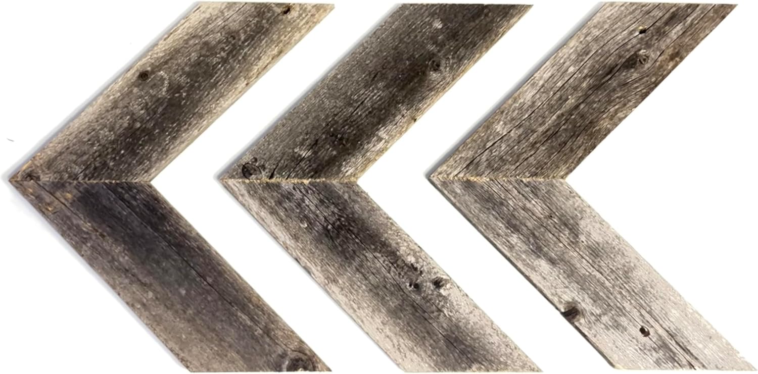Aged Wood Arrow Decor / Set of 3