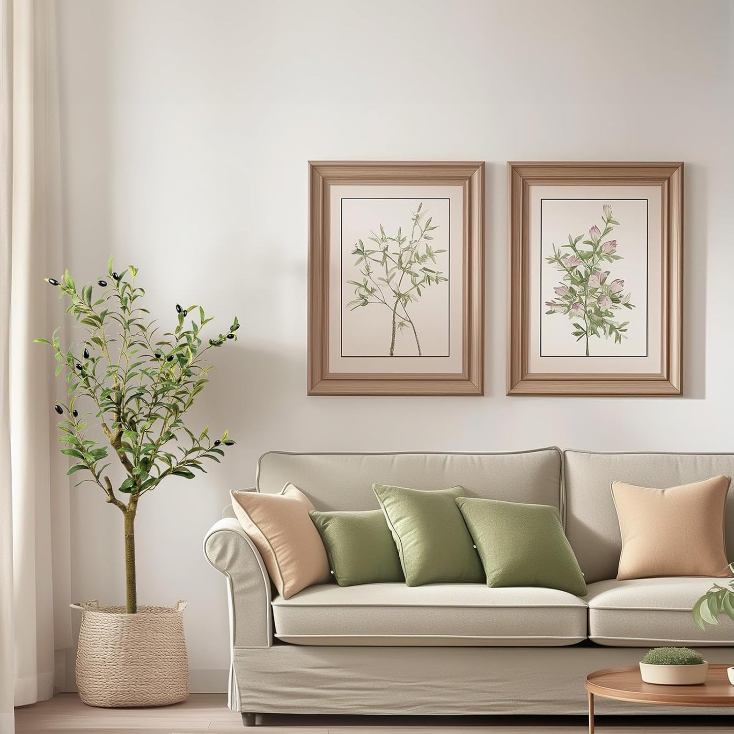 Indoor Faux Fake Potted Silk Plants / Olive Tree / 3ft / 3 Inch
