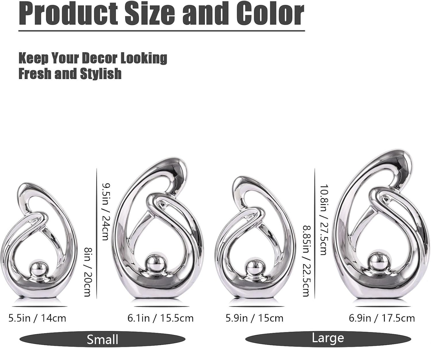 Home Decor Accent / Silver / Small