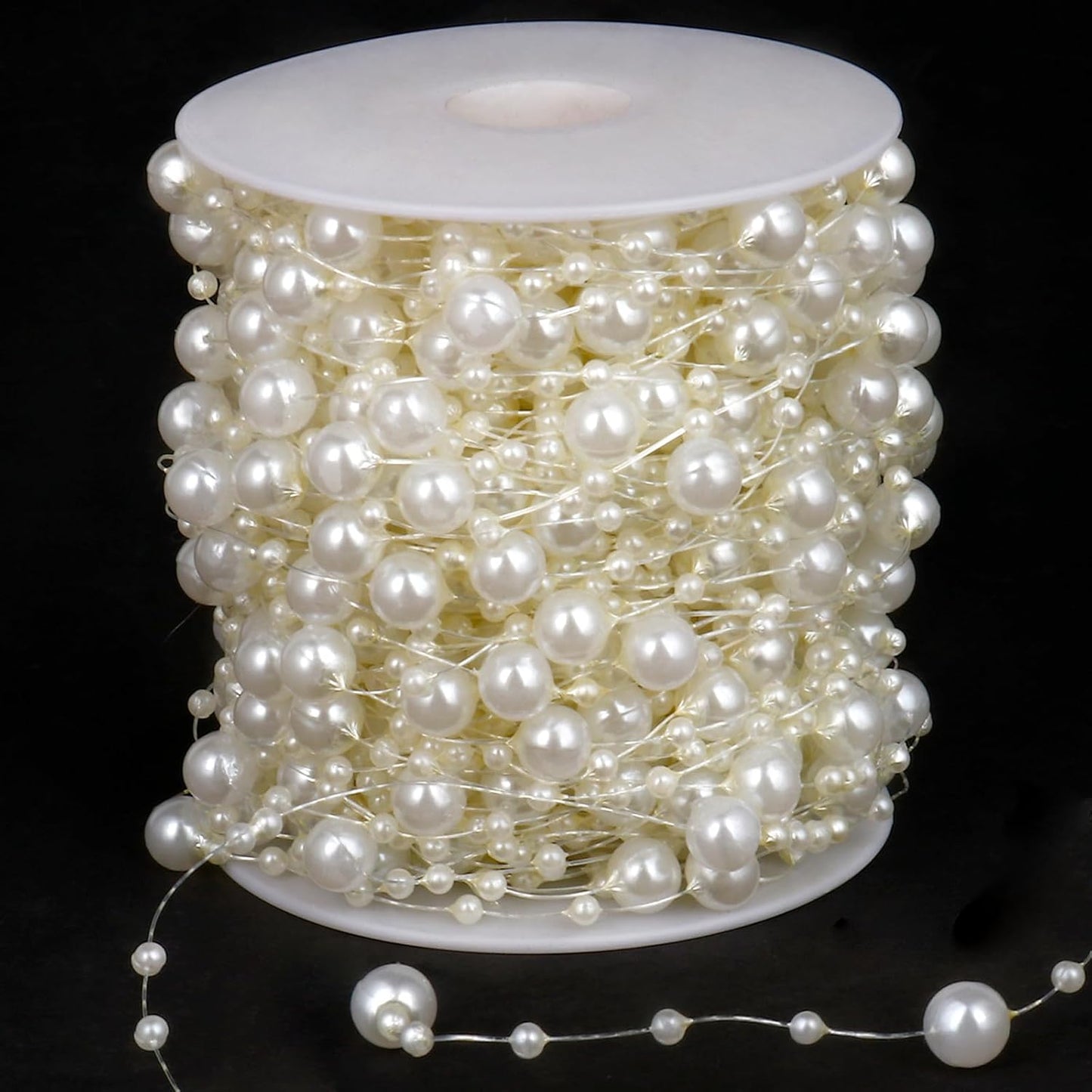 Pearl Beads String Garland / Ivory Pearls / 196FT / 196 Inch
