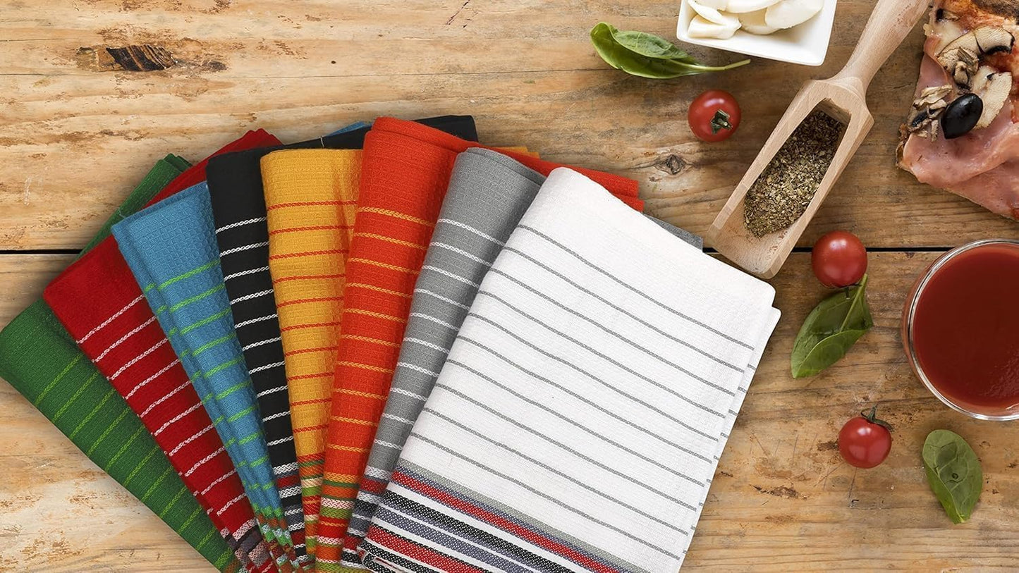 Urban Villa Kitchen Towels 100% Cotton Dish Towels for Kitchen(Set of 8)20”x30” Dish Cloths Highly Absorbent Kitchen