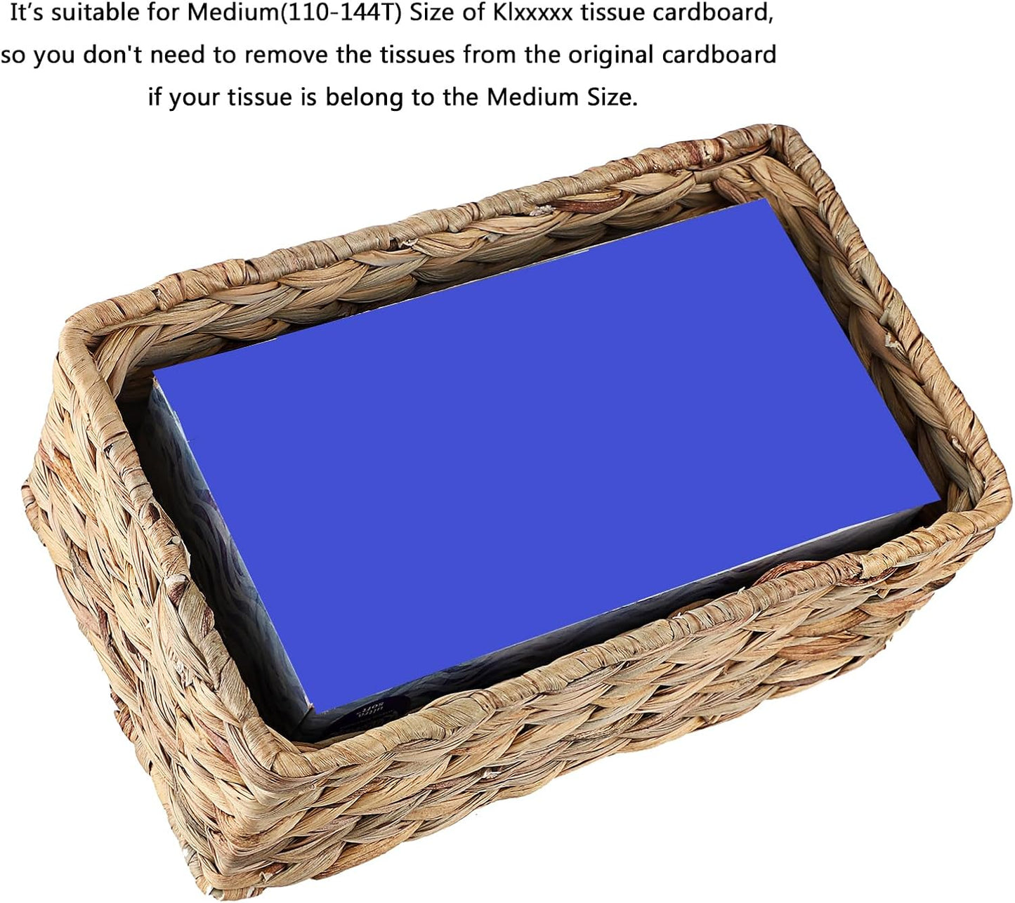 Tissue Box Cover Water Hyacinth Tissue Box Rectangular Tissue Holder / 11 x 6.7 / Inch/rectangular