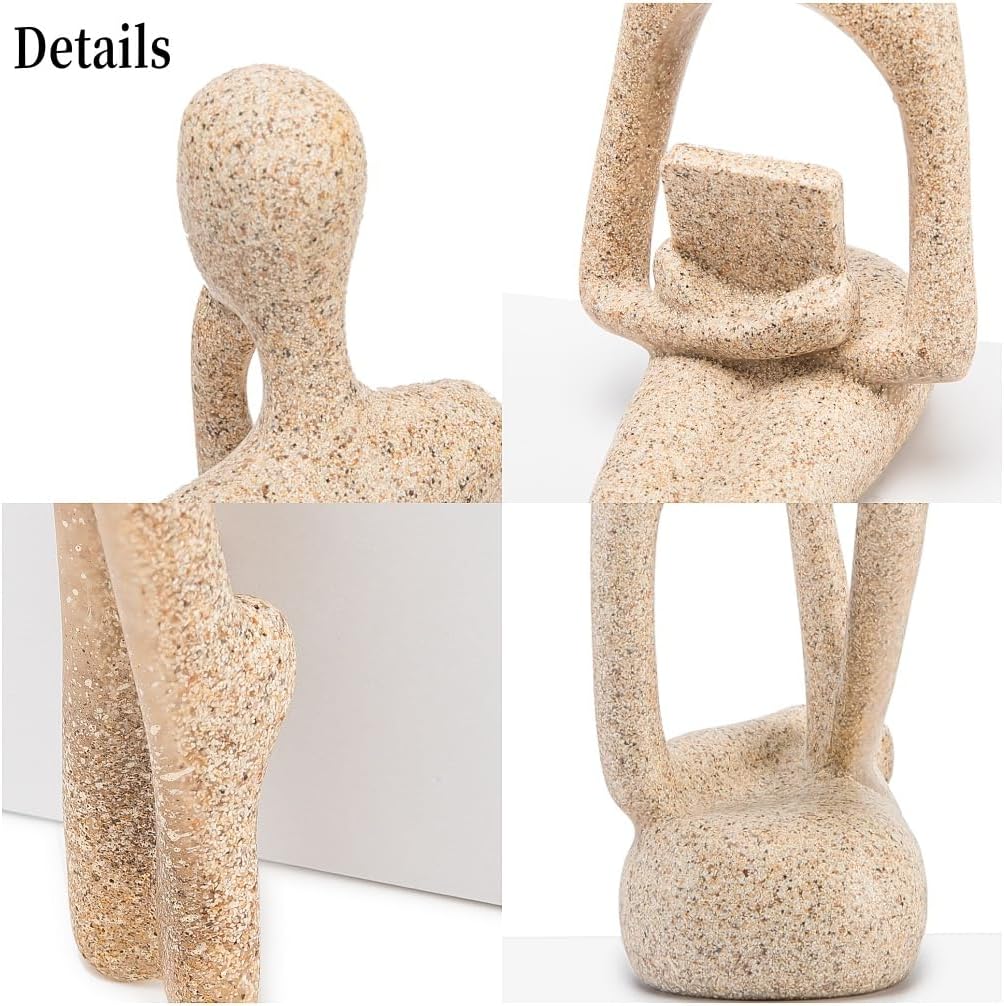 Home Decor Thinker Statue Accents / Small / Gold / Set of 3