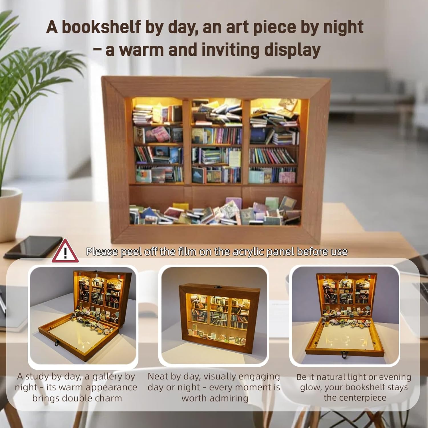 6 Decorative Mini Lights and 400 Mini Book Pieces