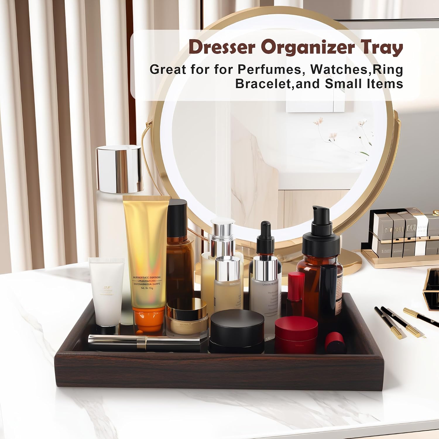Wooden Valet Tray / Black