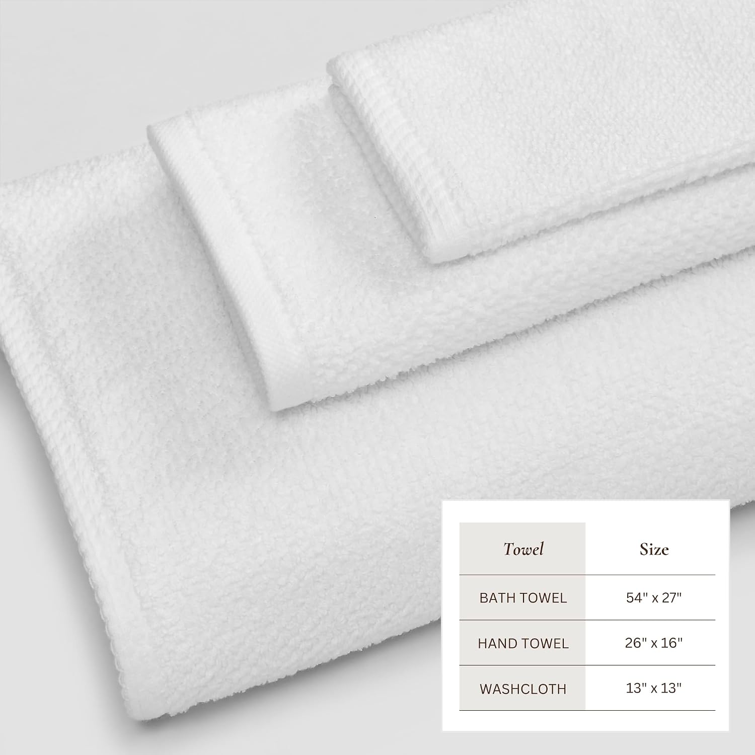 Great Bay Home 100% Cotton 6 Piece Towel Set - Absorbent, Quick-Drying, Durable Bath Towels for Bathroom Decor