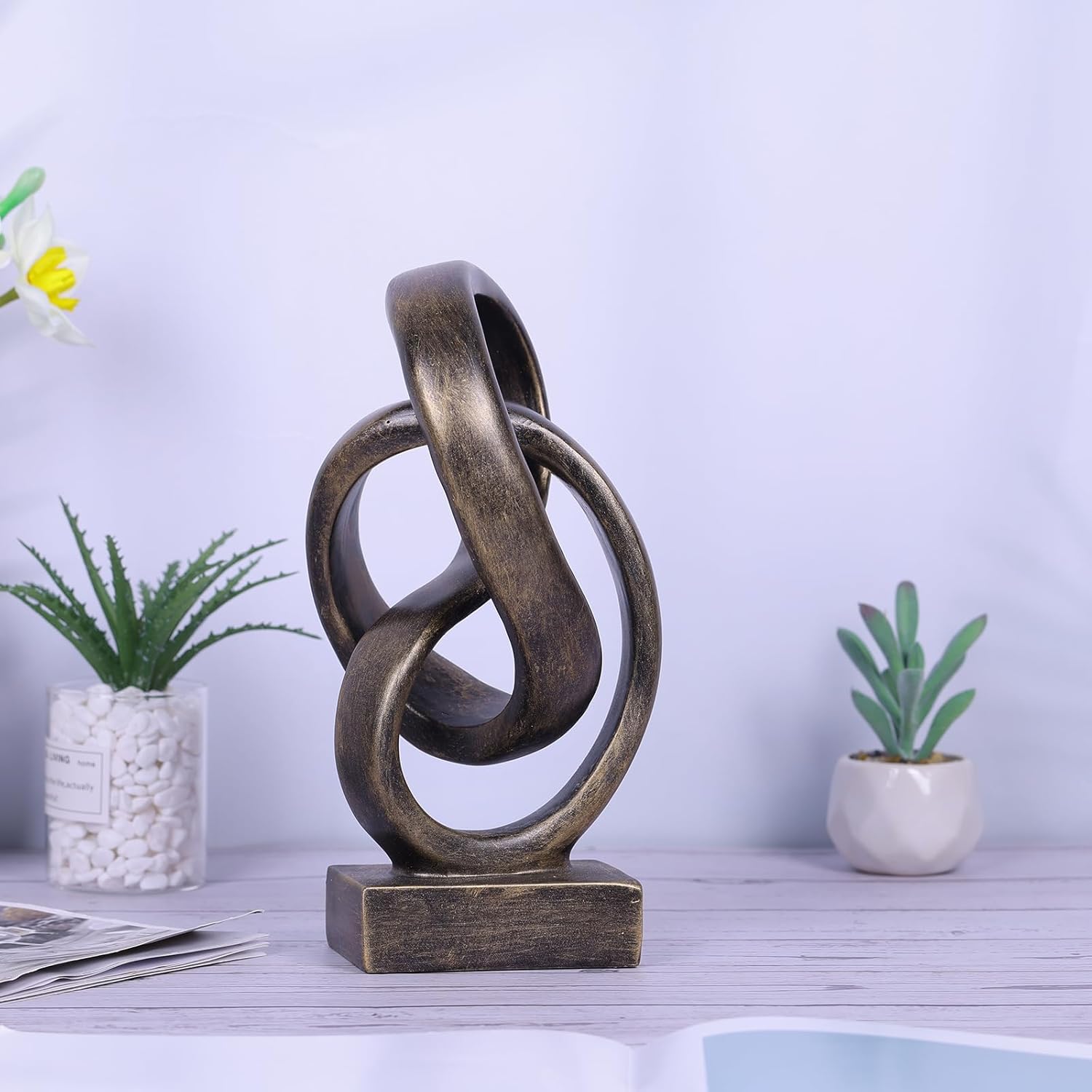 Abstract Rope Knot Statue / Bronze