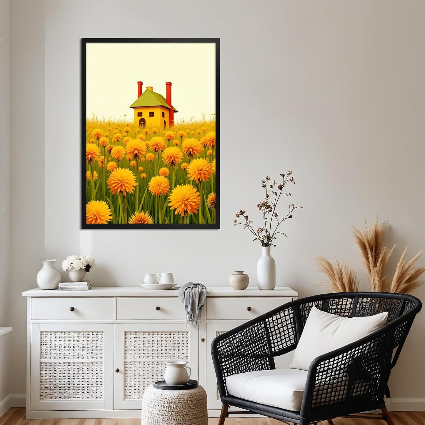 Giftgarden 19.7x27.6 Puzzle Frame Black, 50x70cm Picture Frame for 1000 Pieces Puzzles Wall Display, Single