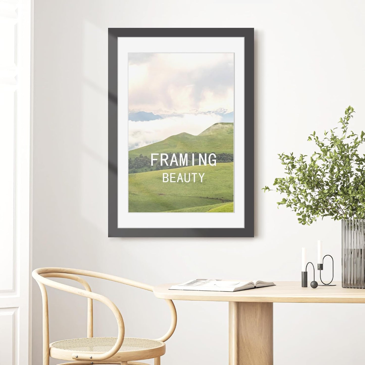 24x36 Black Poster Frame, Picture Frame for Wall, 3 Pack | Fits 20x30 Photos With Mat or 24x36 Without Mat, Vertical or