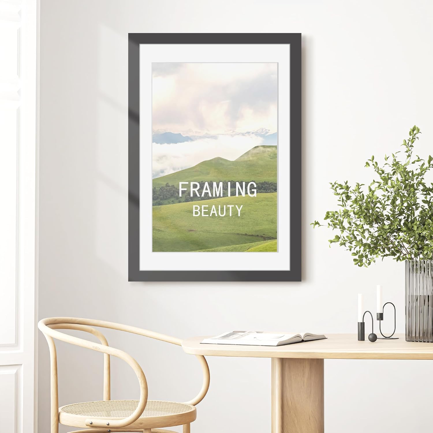 24x36 Black Poster Frame, Picture Frame for Wall, 3 Pack | Fits 20x30 Photos With Mat or 24x36 Without Mat, Vertical or