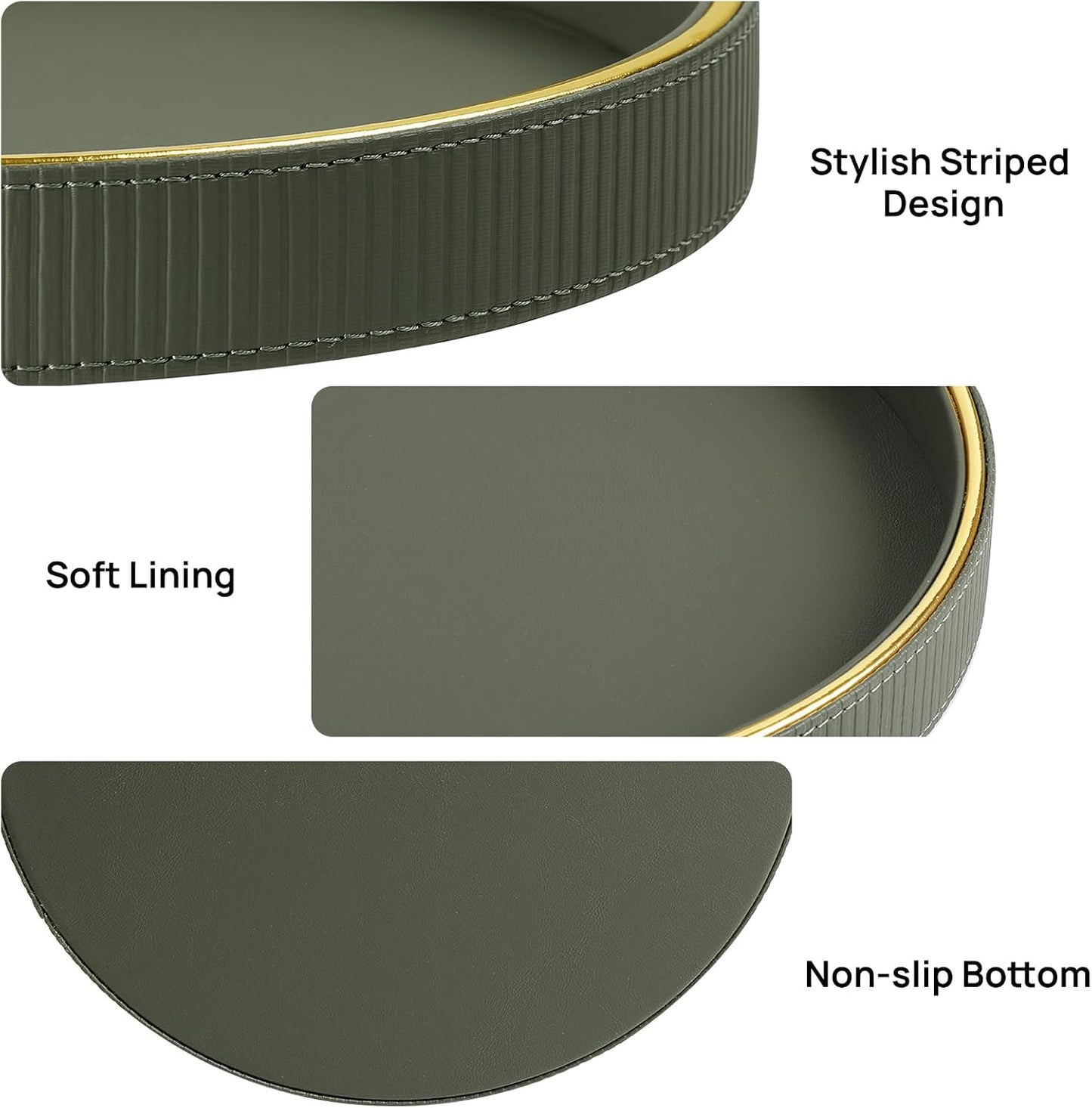 Round Decorative Tray / Green