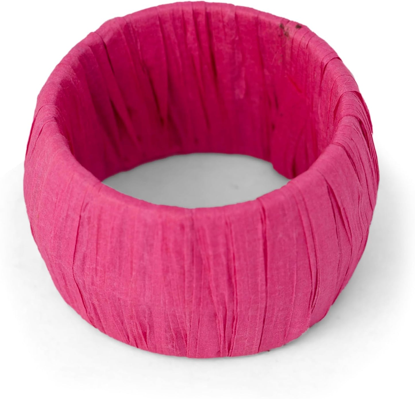 ™ Handmade Raffia Rattan Napkin Rings Everyday Use Dining Party / Rf_pink_3 / Pink / Set of 8