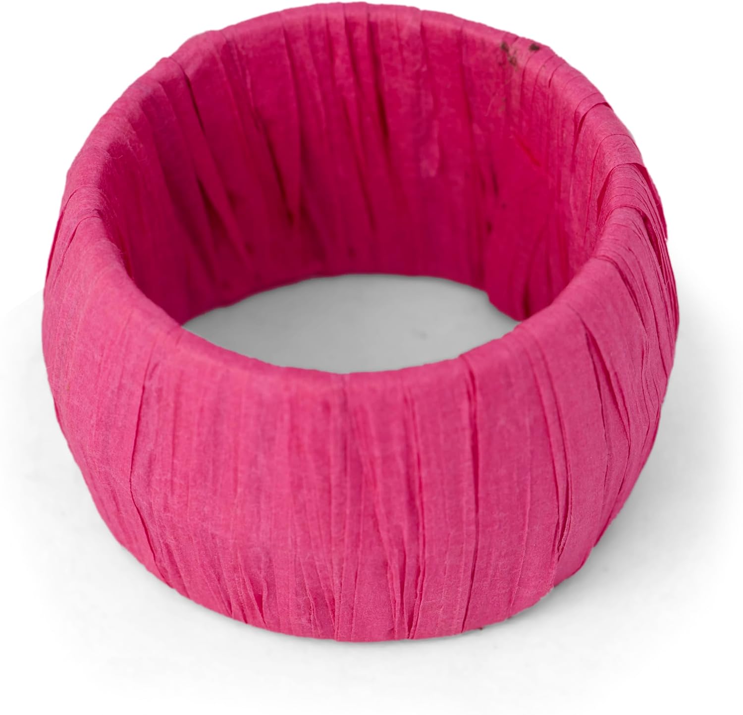 ™ Handmade Raffia Rattan Napkin Rings Everyday Use Dining Party / Rf_pink_3 / Pink / Set of 8