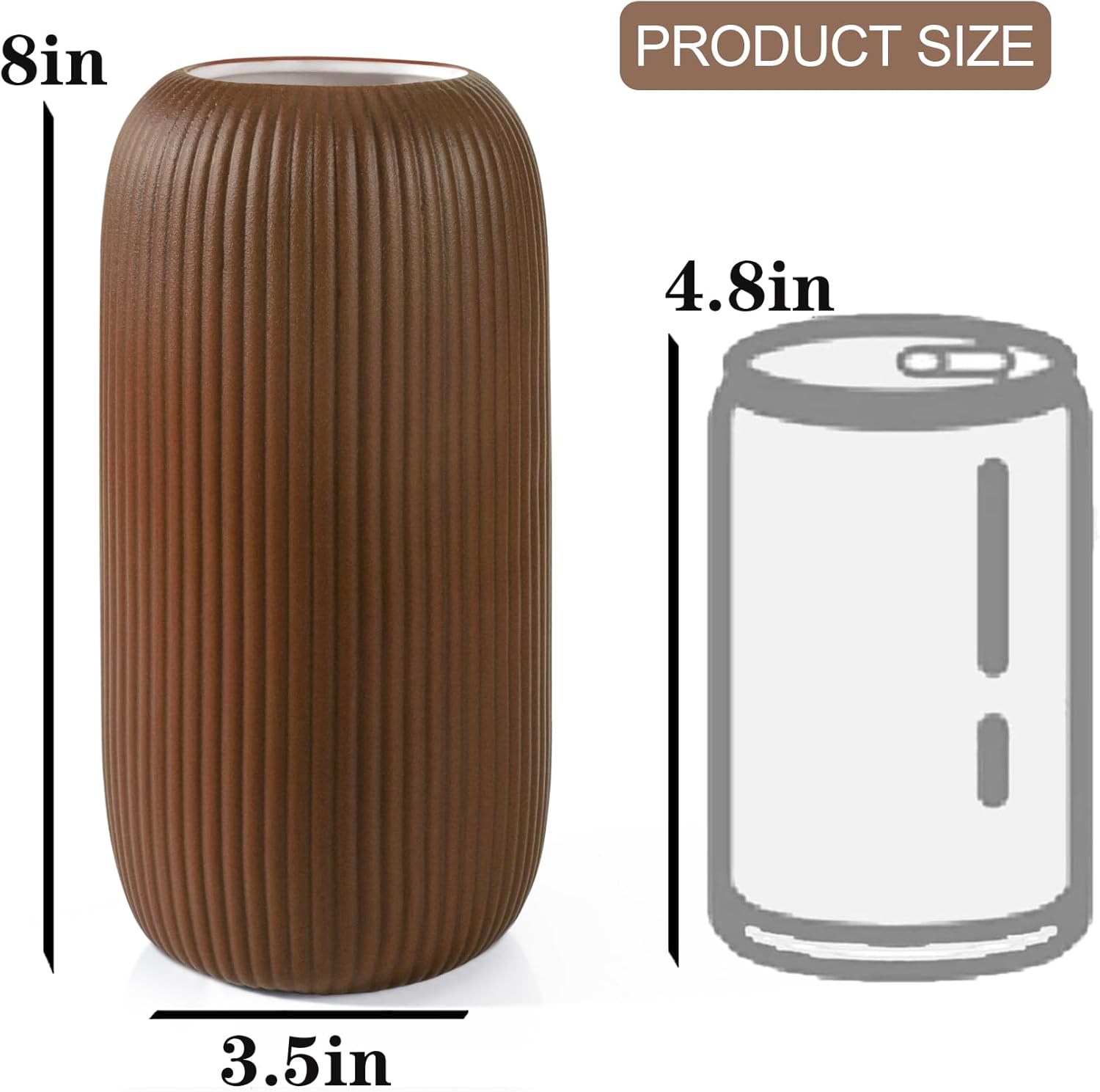 Ceramic Vase for Flowers / Caramel