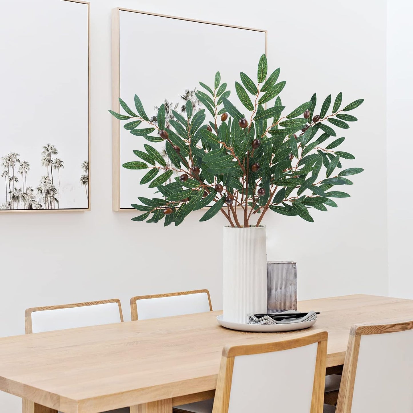 Artificial Olive Branches for Vases / Set of 8