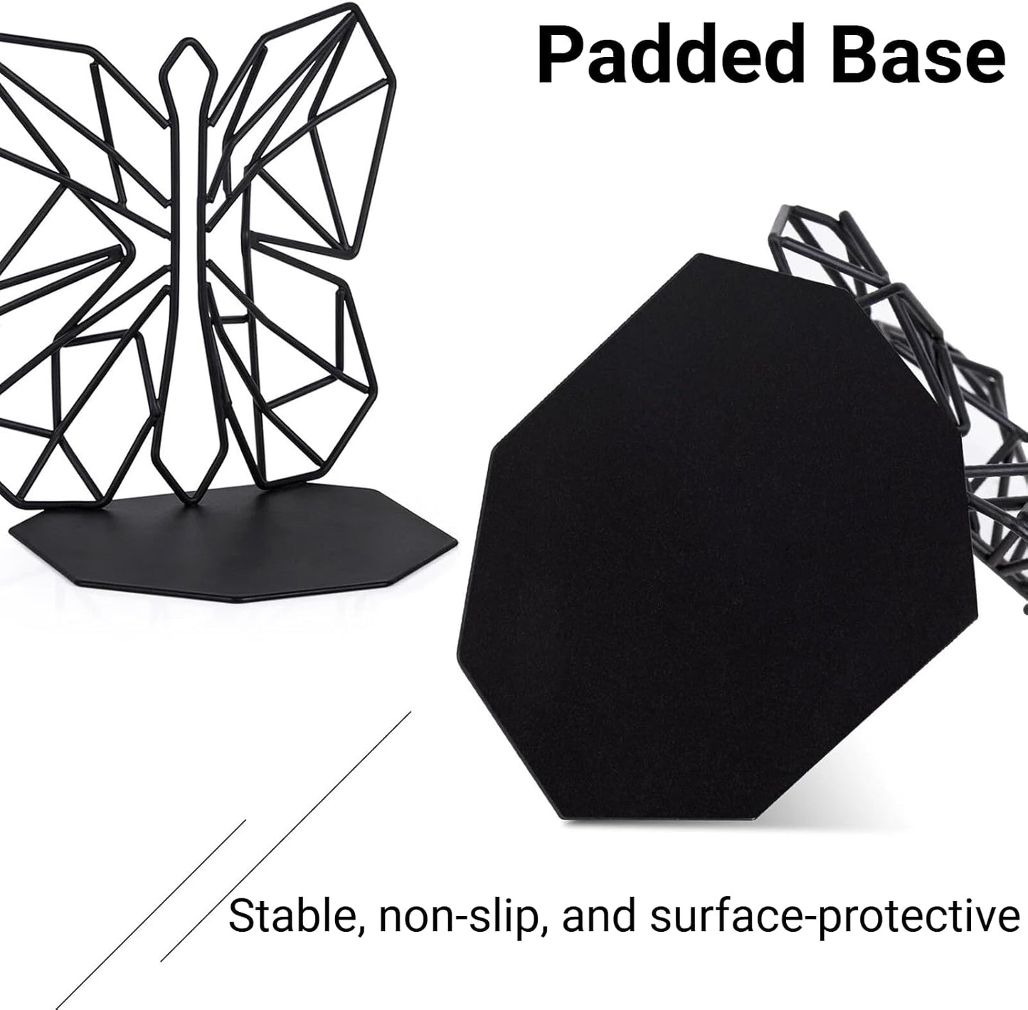 Bookends Geometric Decorative Metal Book Stoppers Abstract Creative Book Supports
