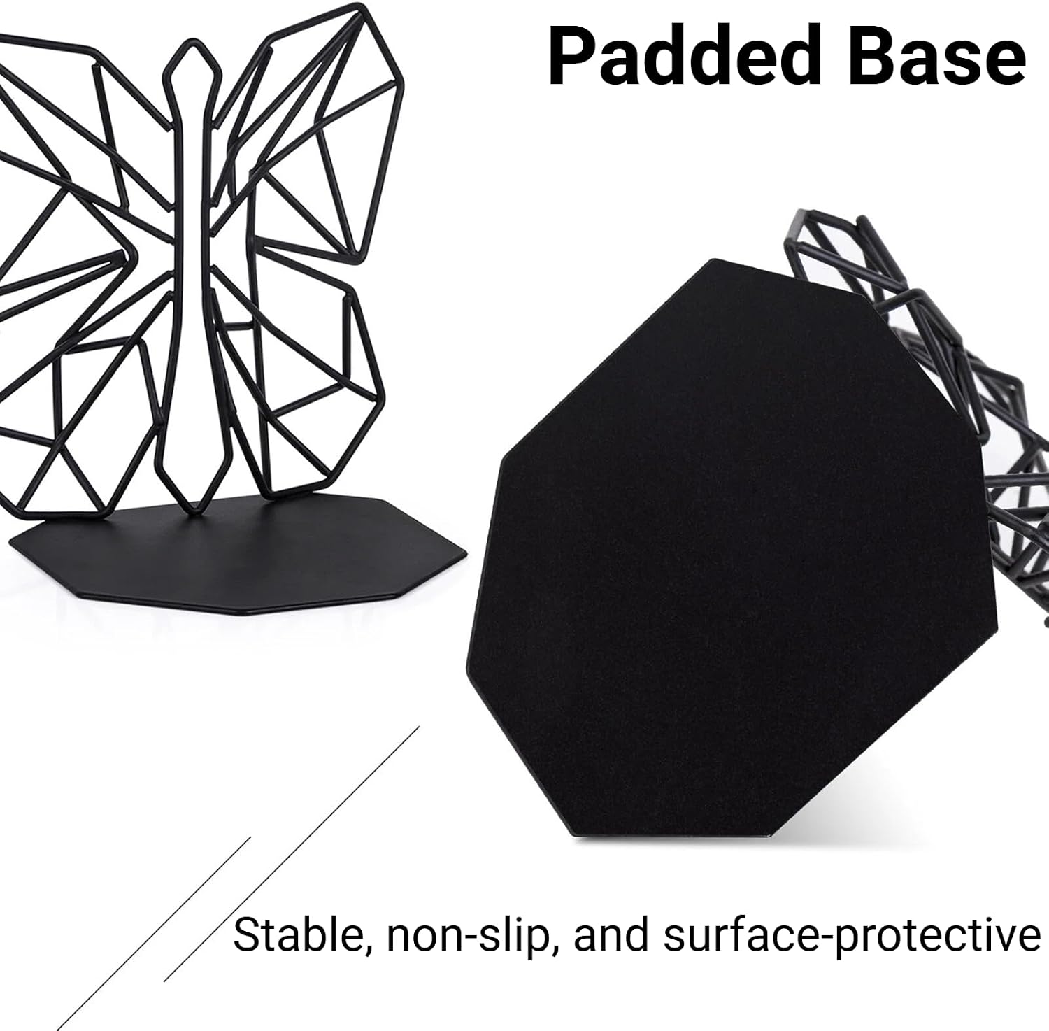 Bookends Geometric Decorative Metal Book Stoppers Abstract Creative Book Supports