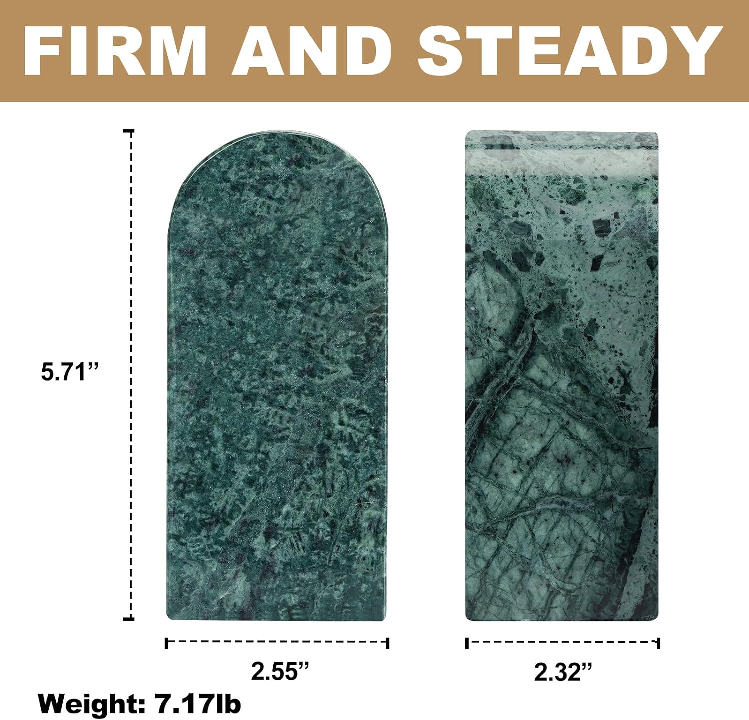 Decorative Book Ends / Green Marble-indian Green