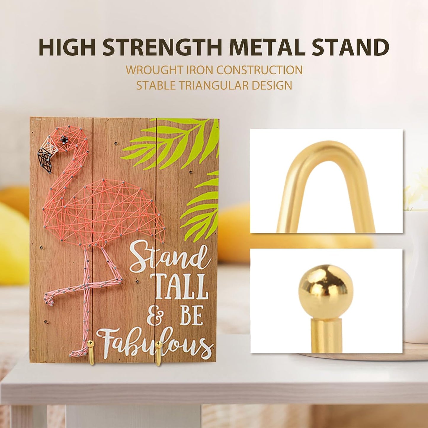 Decorative Plate Stand Holder Picture Frame Stand Easel Display Stand / 6 Inch / Set of 4