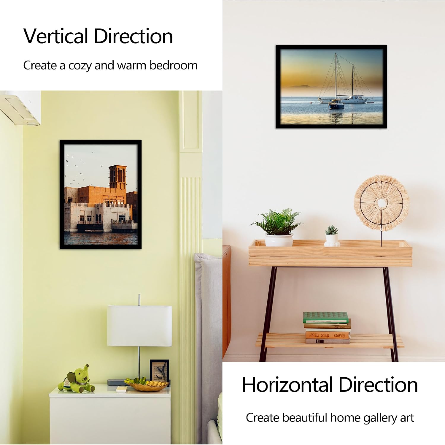 12x16 Picture Frame 5 Pack, Classic Black Poster Frame | Horizontal or Vertical Wall Mounting, for Photos, Artwork;