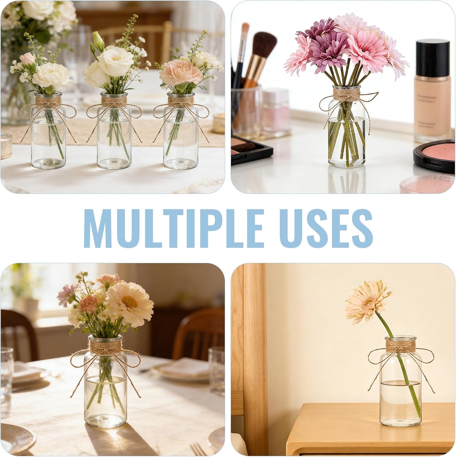 Mini Bottle Vase / Clear / Set of 20