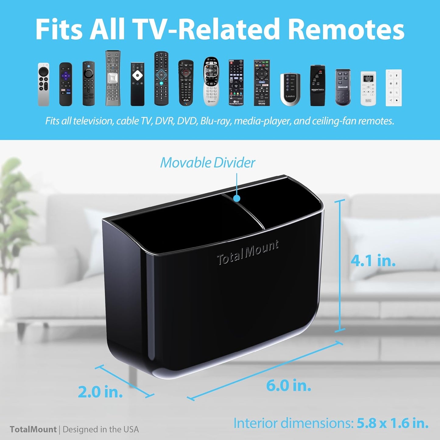 Hole-Free Remote Holder / Standard Black