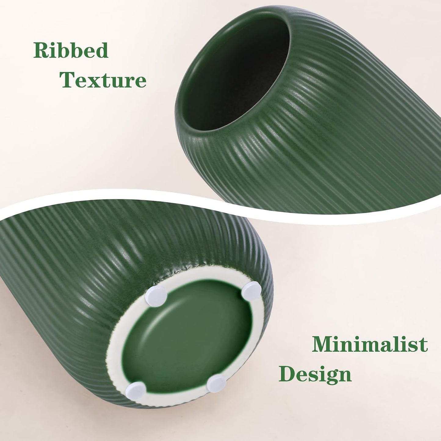 Ceramic Vase for Flowers / Green