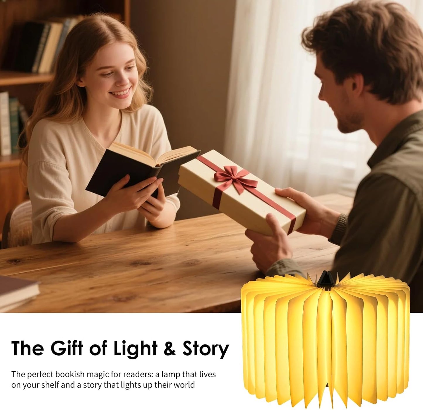 Book Lamp for Book Lovers Gifts