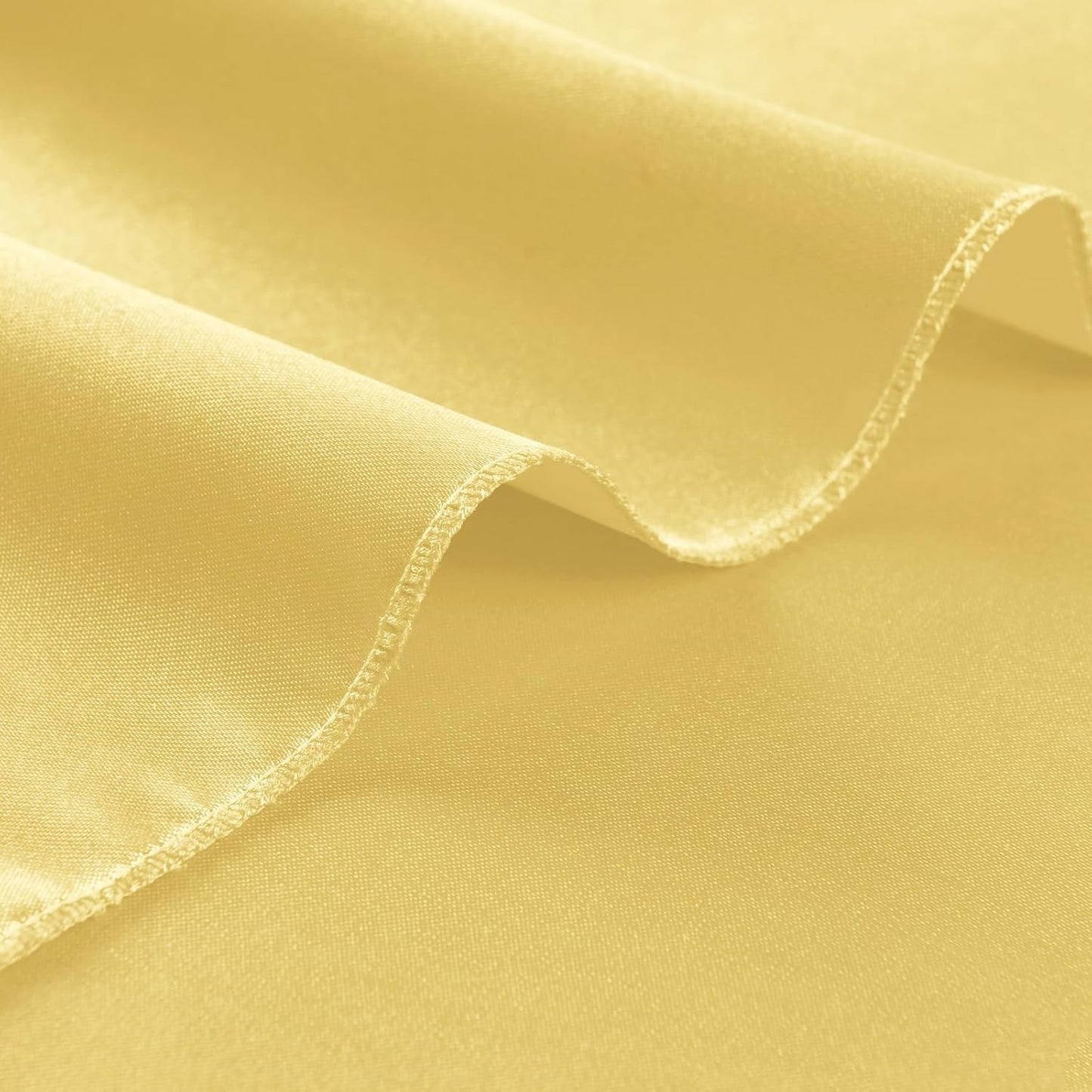 Gold Satin Napkins & Napkin Rings Set, 100 Pack, 12x12 Inch | Set of 50 Napkins, Silky Soft Cloth, Square Satin Dinner