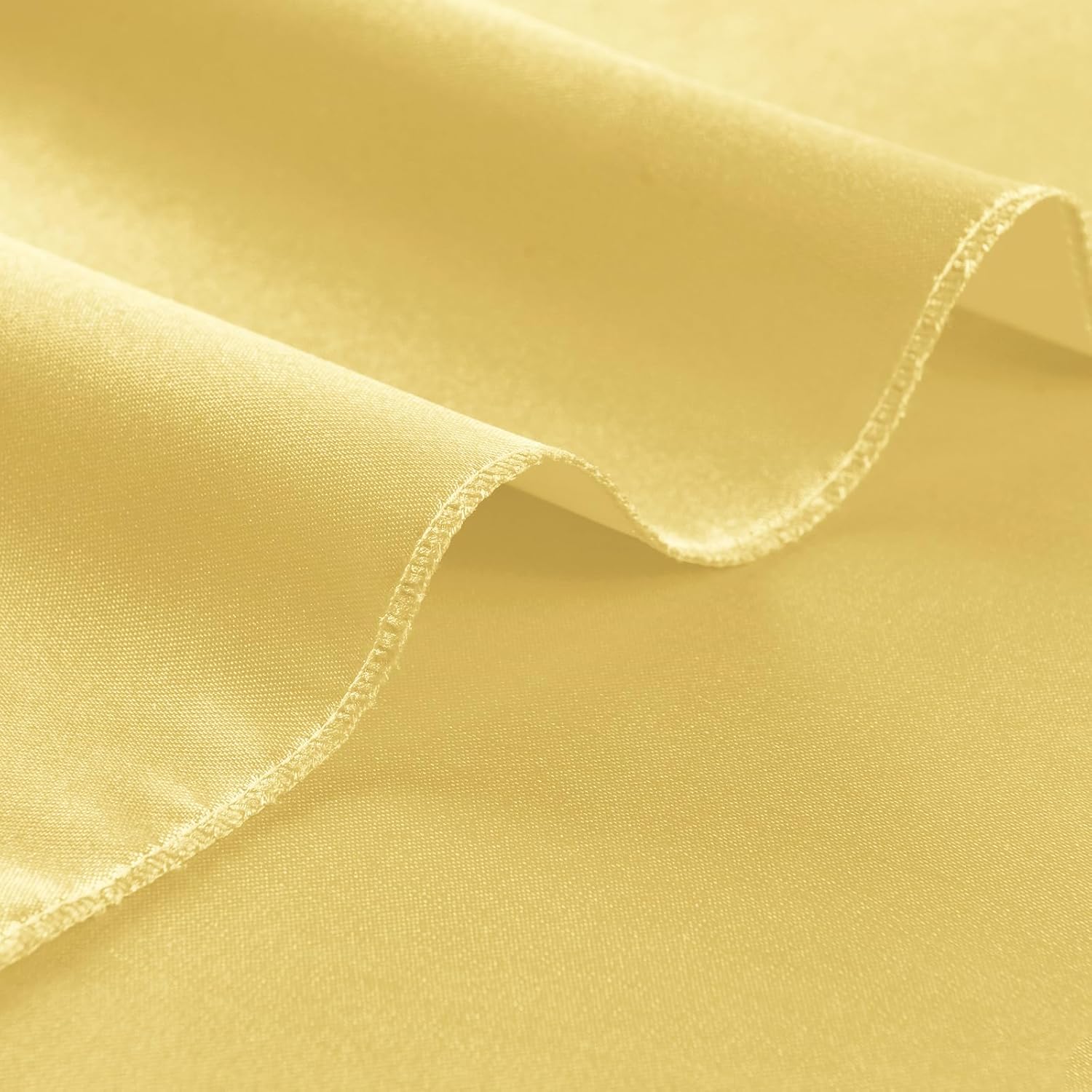 Gold Satin Napkins & Napkin Rings Set, 100 Pack, 12x12 Inch | Set of 50 Napkins, Silky Soft Cloth, Square Satin Dinner