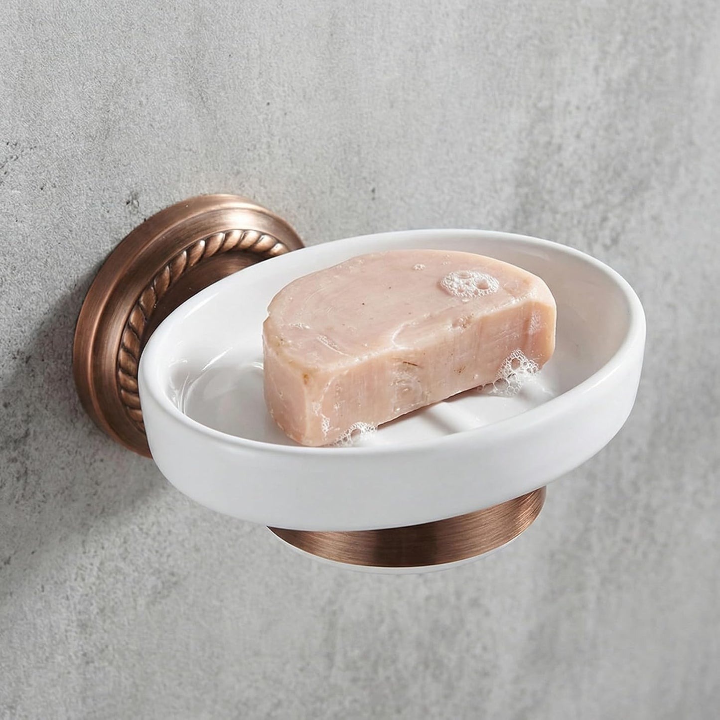 Ceramic Soap Holder Soap Tray Vintage Holder Wall-Mounted Dish Antique Dish for Shower Wall Rack