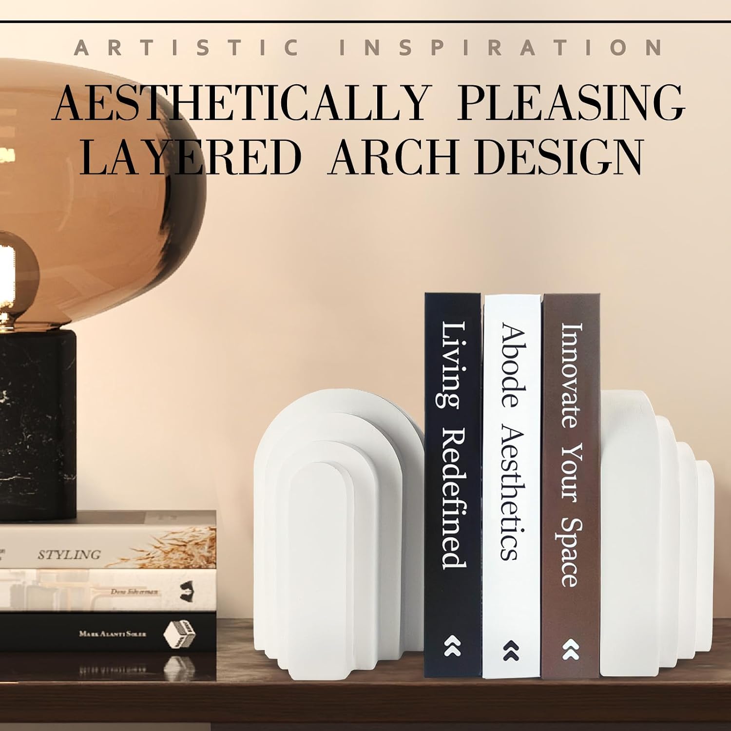 Book Stopper / Heavy Duty Book end / Cream White