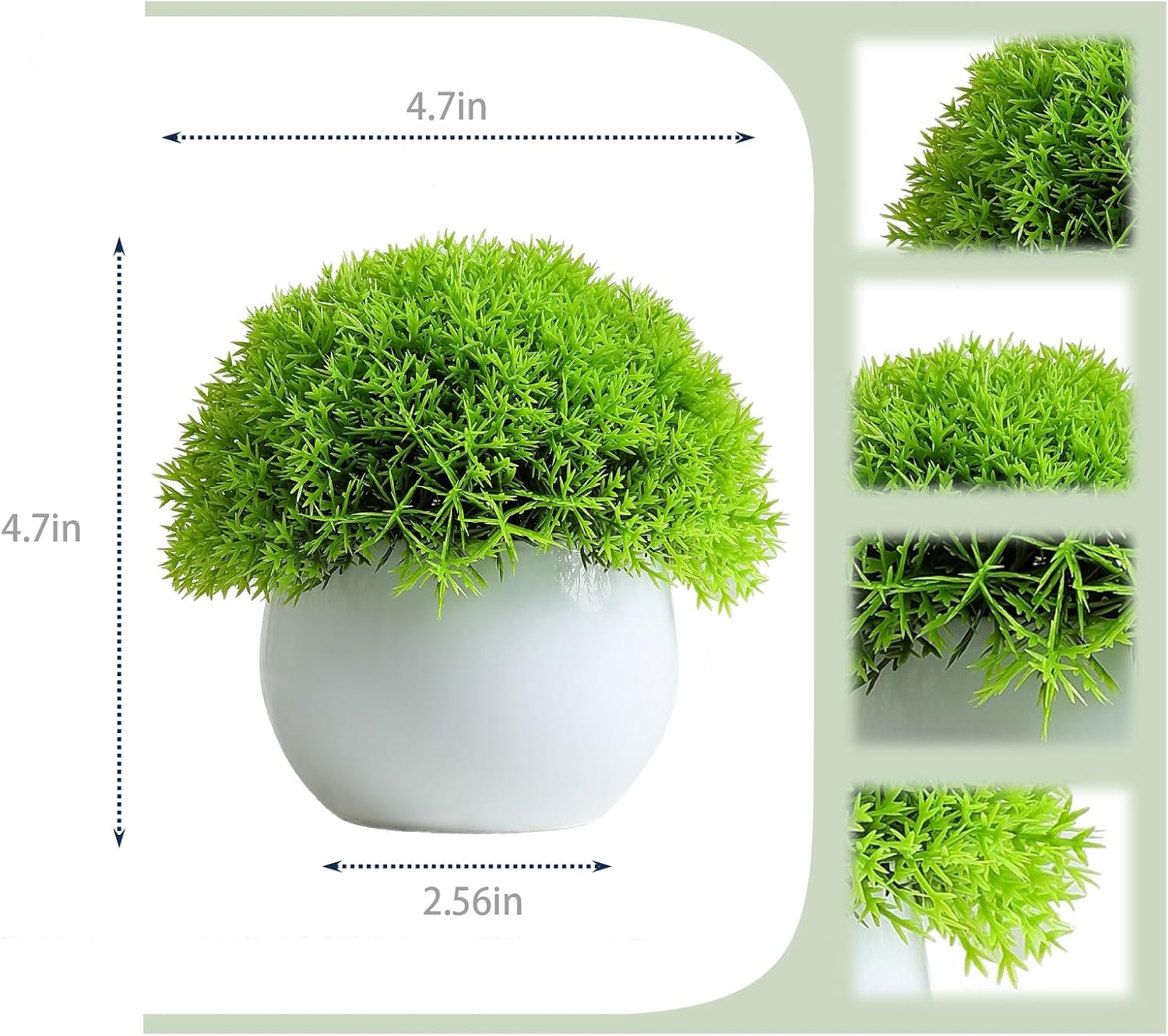 Fake Plants 4 Packs Artificial Potted Plants Faux Greenery Small Fake Shelf or Desk Greenery