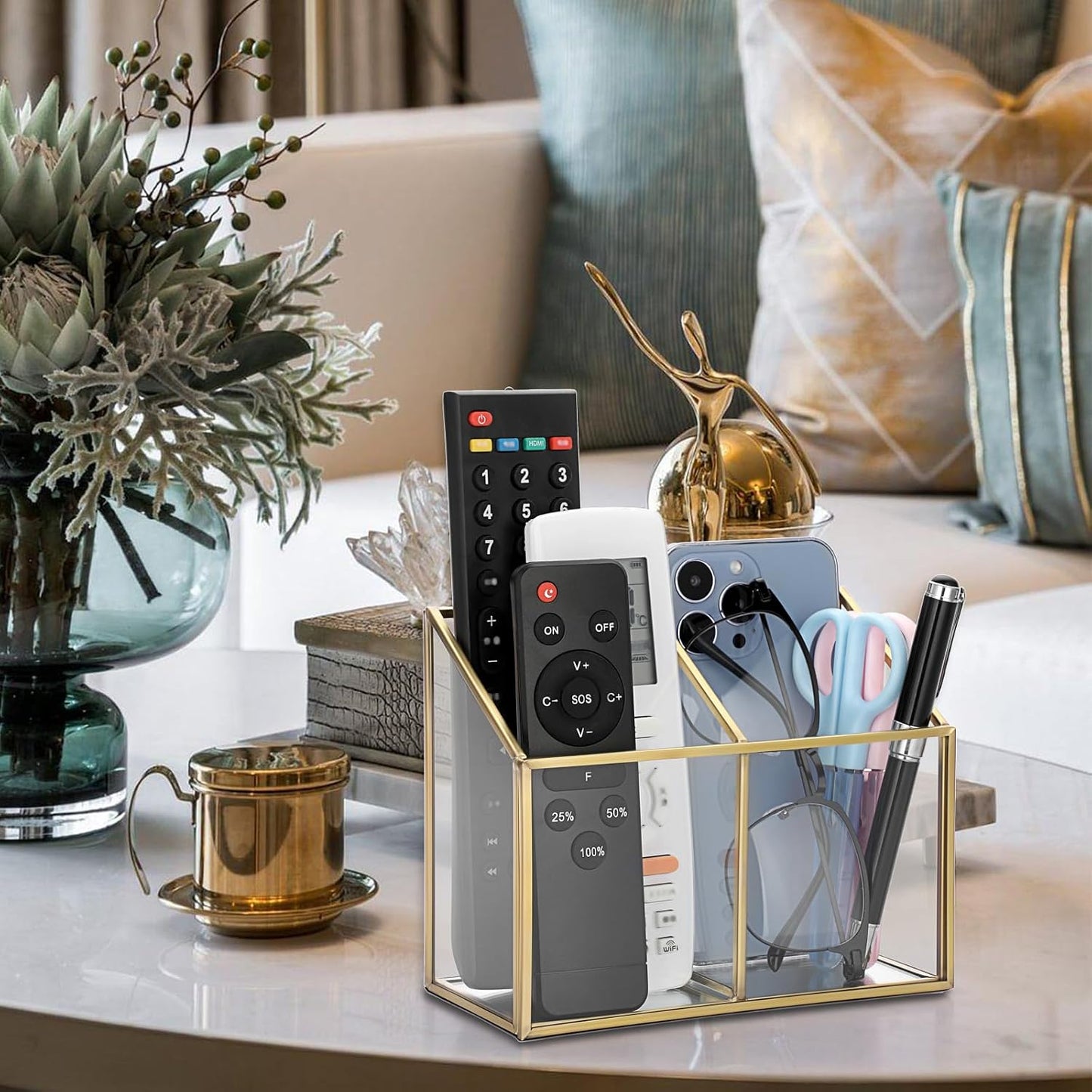 Glass Remote Control Holder