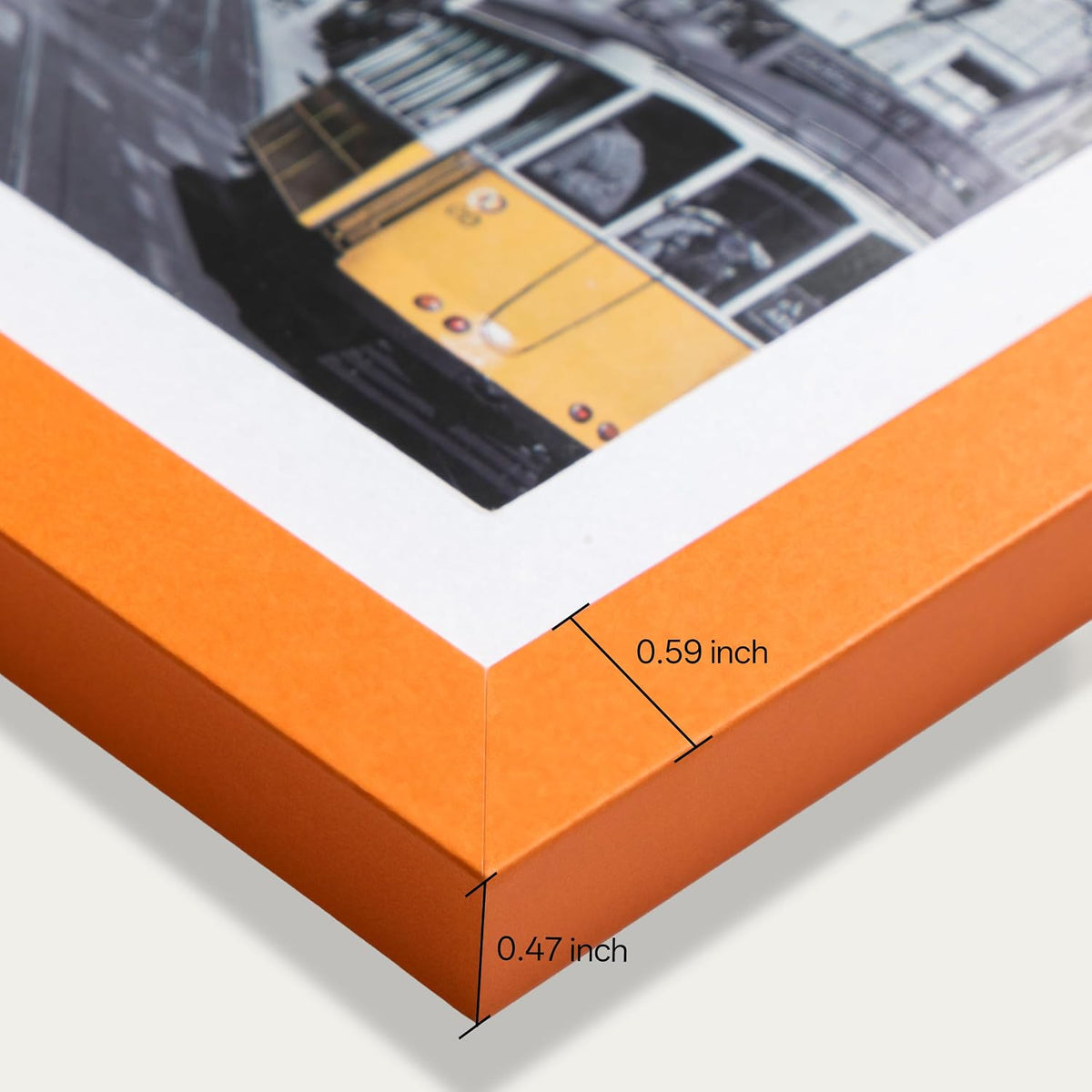 eletecpro 5x7 Picture Frames, Acrylic Cover, Orange, Set of 10 | Display Photo 4x6 with Mat or 5x7 without, Horizontal