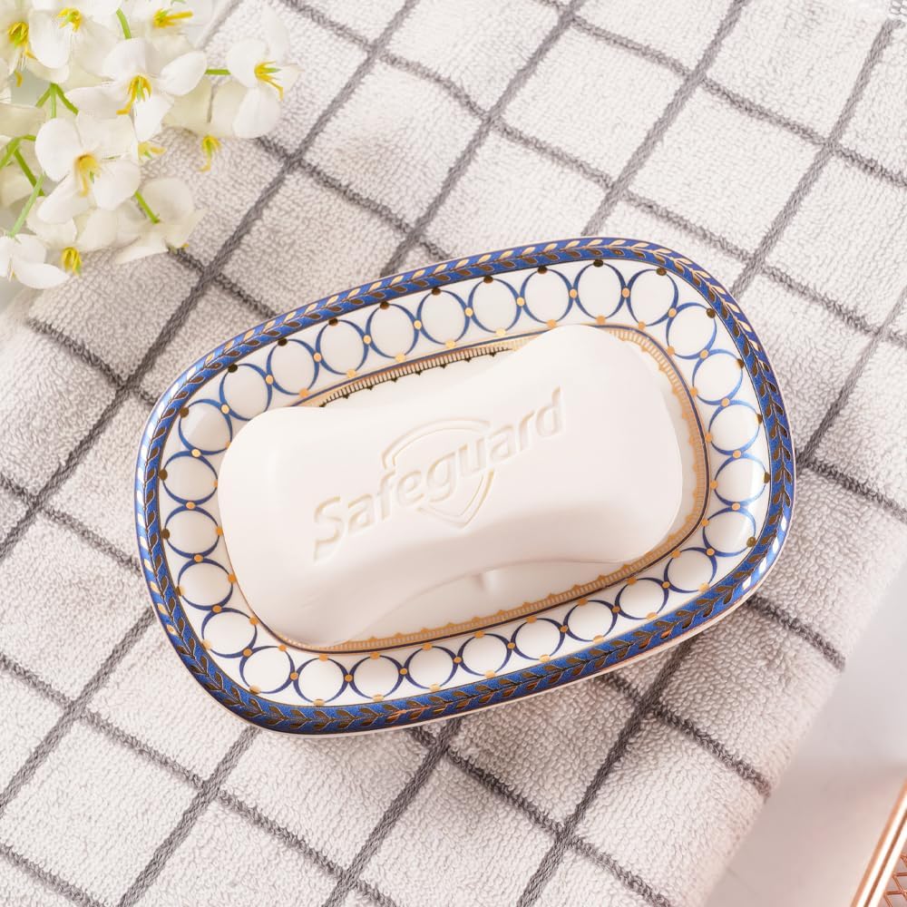 Double-Layer Bar Soap Tray / Style B / White