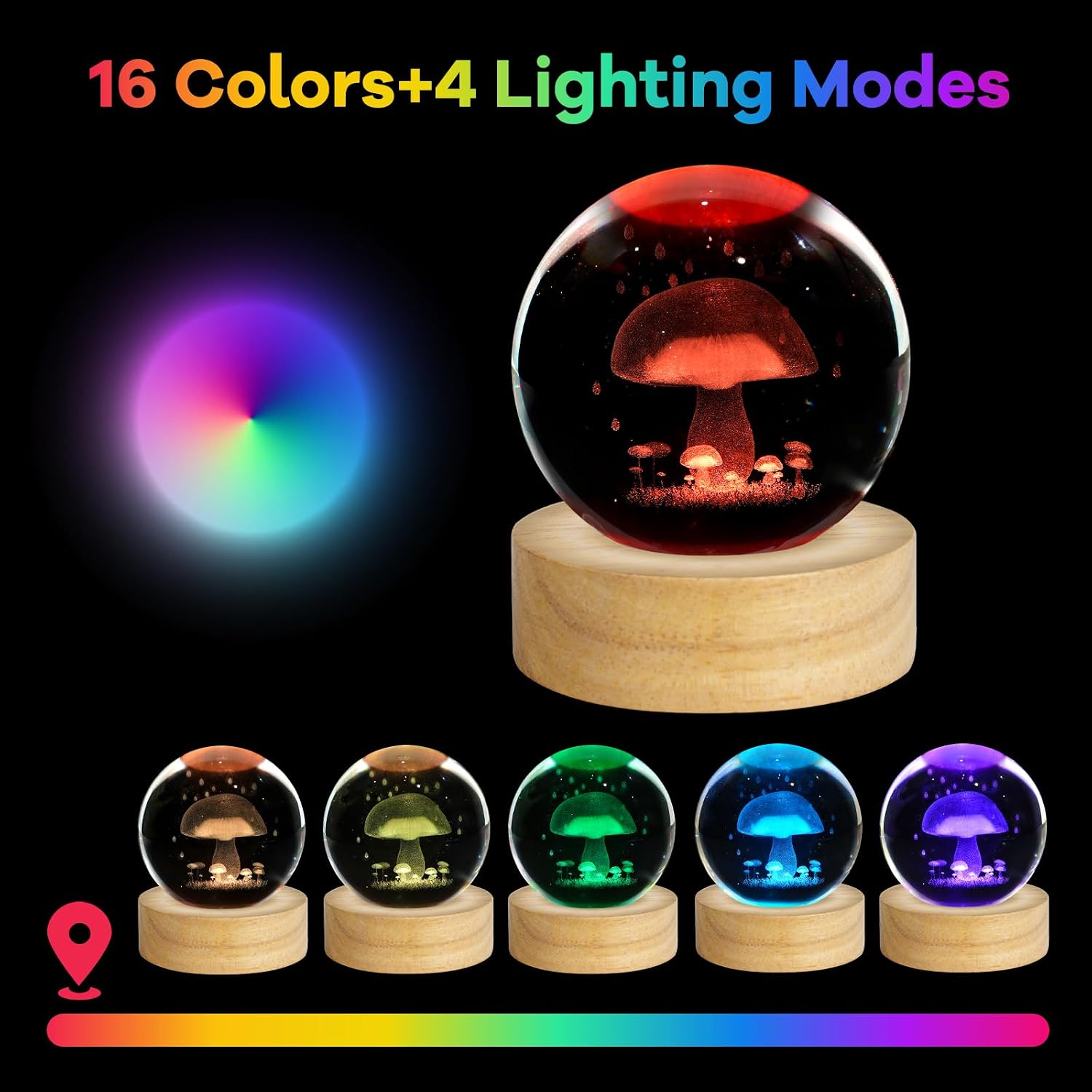 Figurines Decor Table Lamp / Mushroom / 2.4 Inch