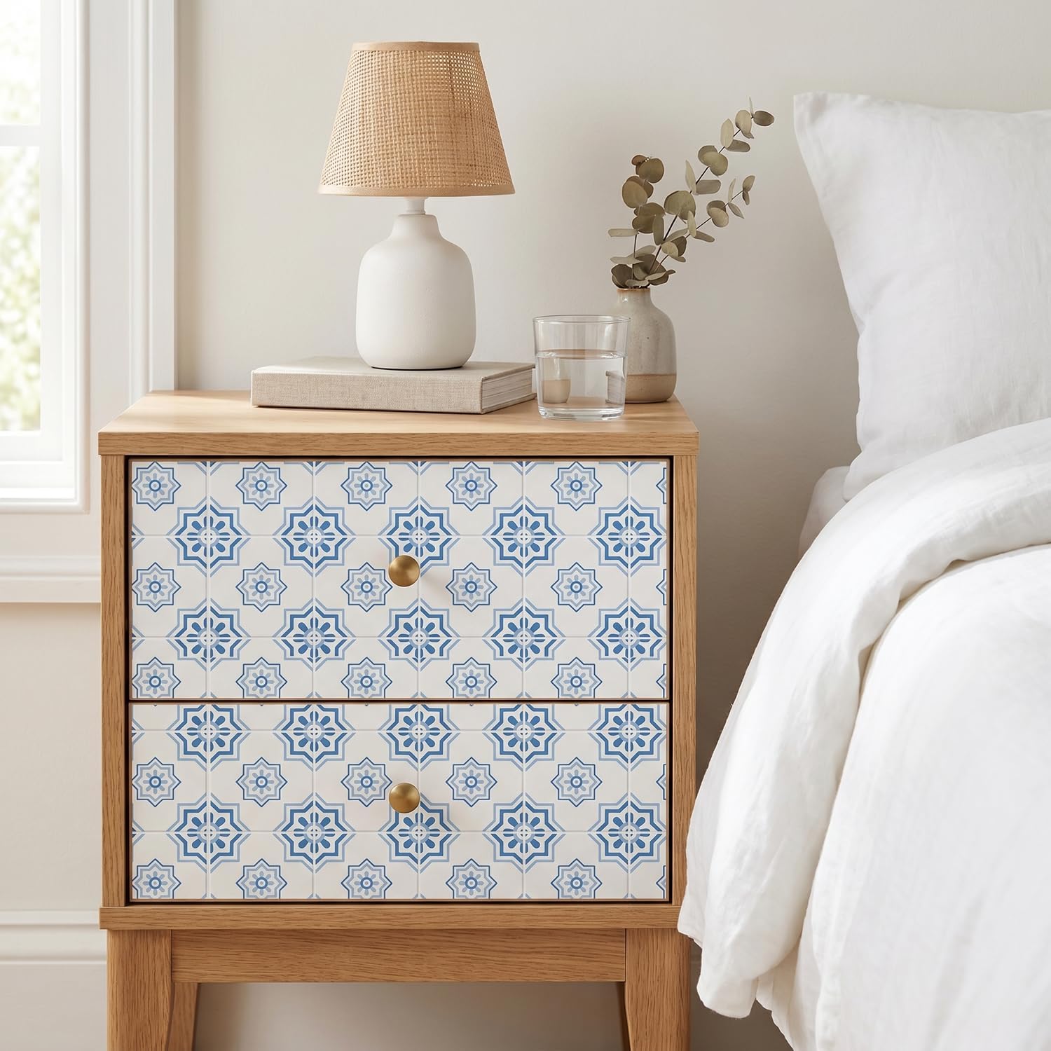 Light Coastal Vinyl Decals / Blue / 4 x 4 / Set of 30