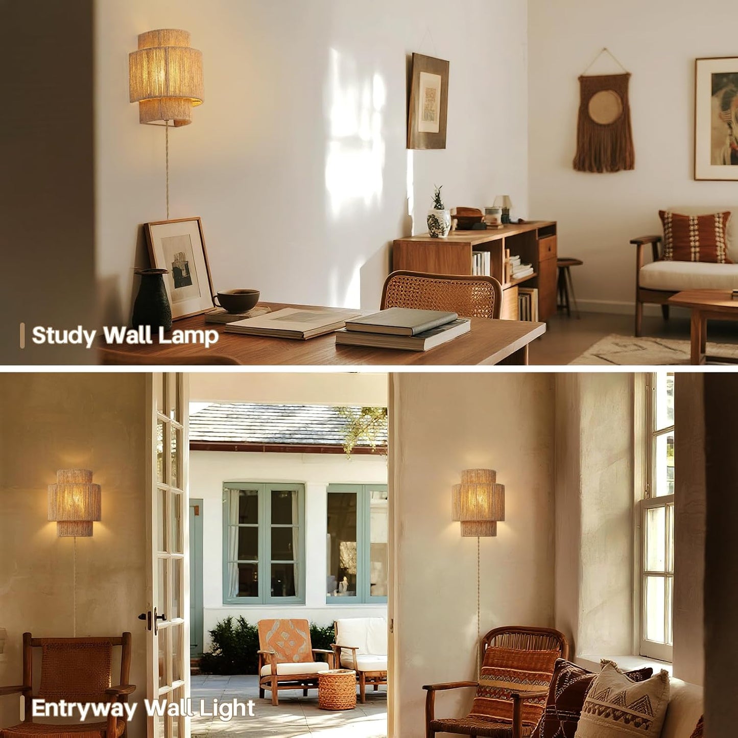 Boho Wall Light Fixture / 2-pack / Set of 2