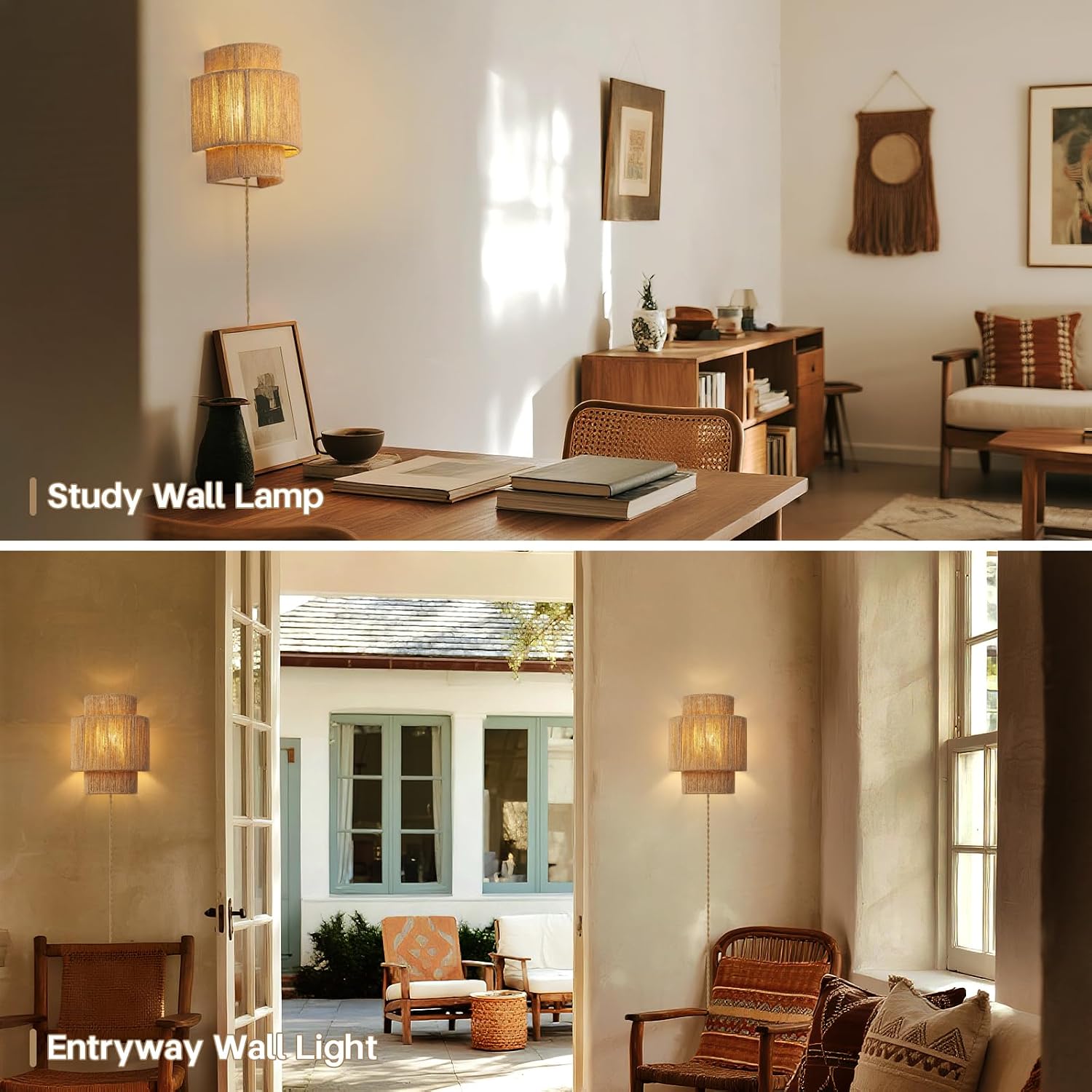 Rattan Wall Lamp / 1-pack