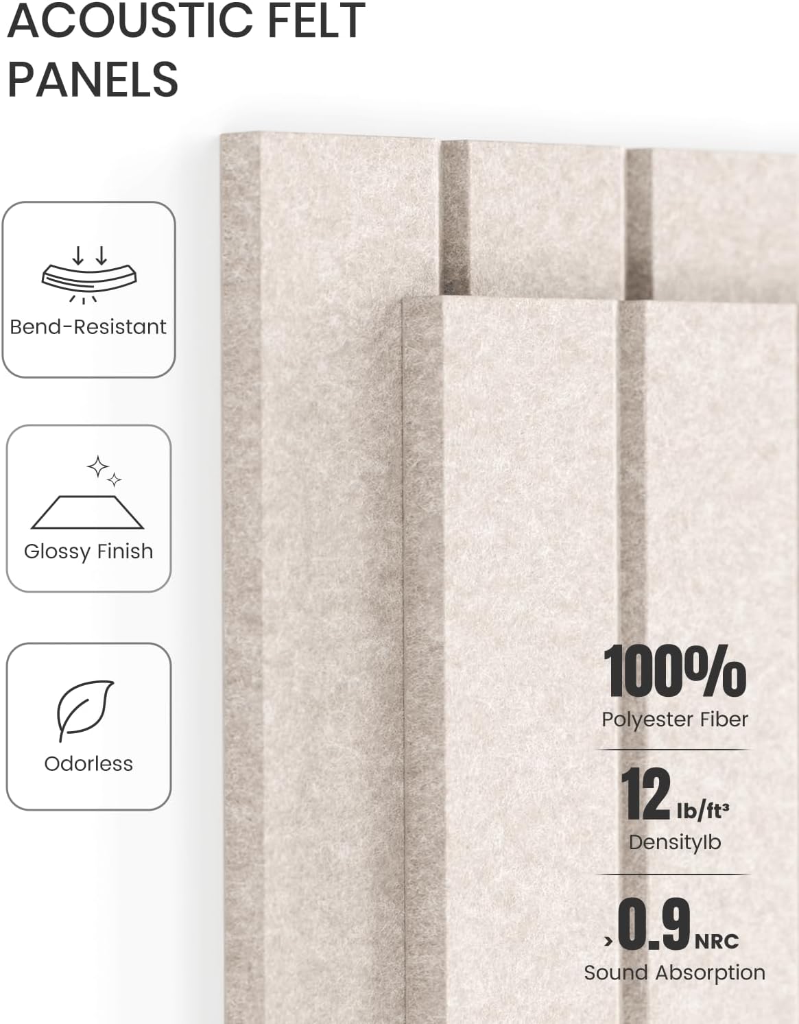 70 Safe Removable Adhesive Tabs / Oatmeal / Fine-stripe 12-pack / 48 x 36 / Set of 12