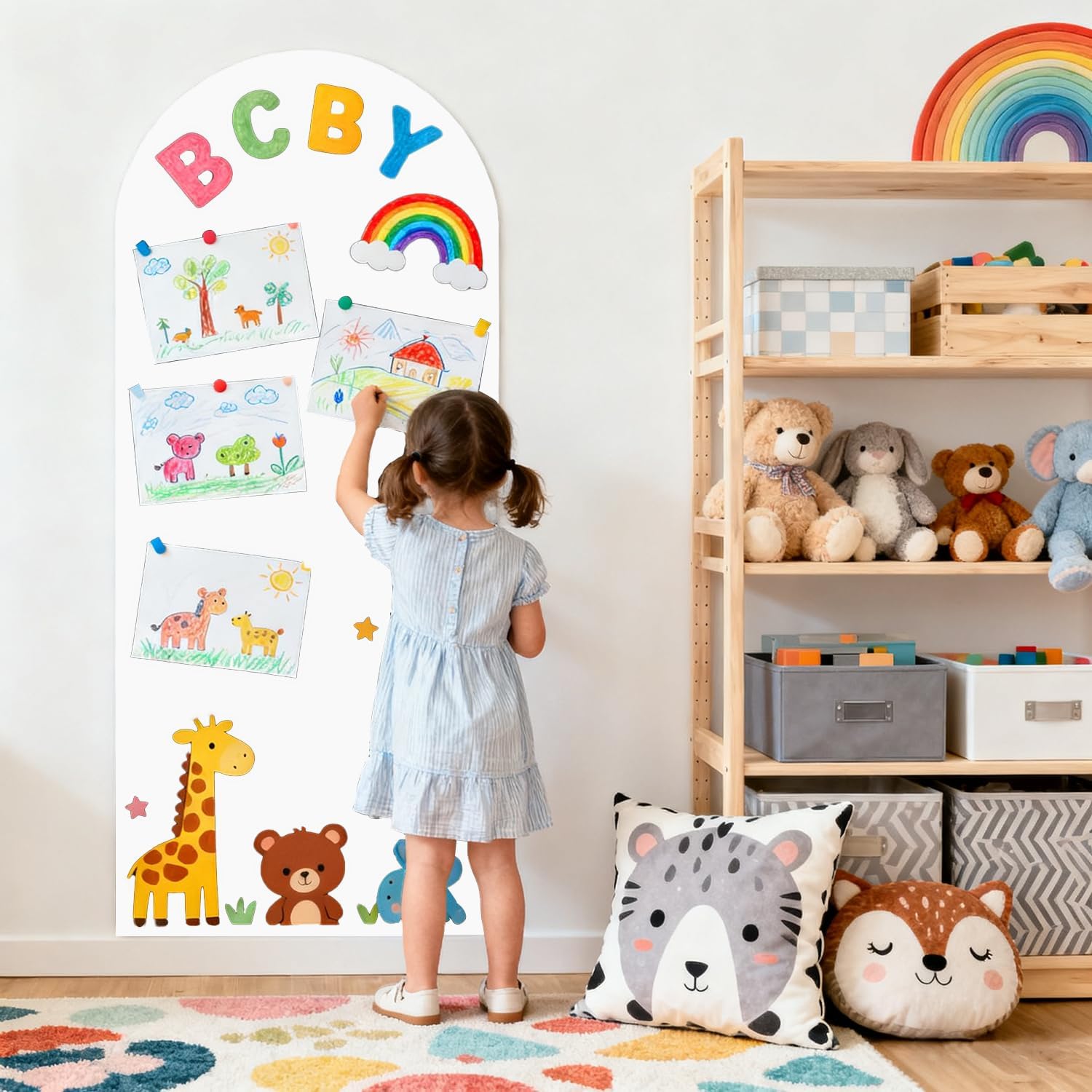 Magnetic Arch Wall Decal Magnet Wall for Kids Self Adhesive Magnetic / White / 39.3 x 17.5