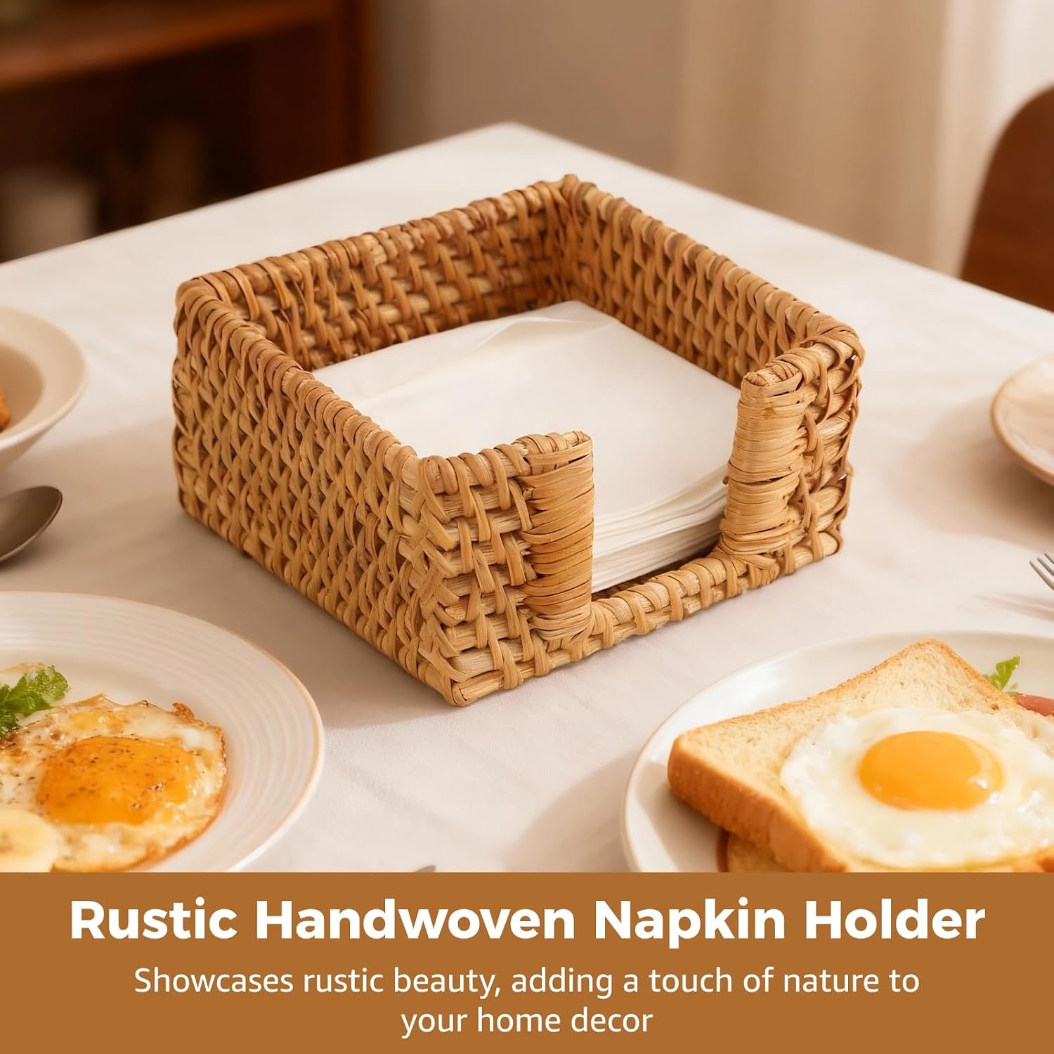 Rattan Napkin Holder / Brown