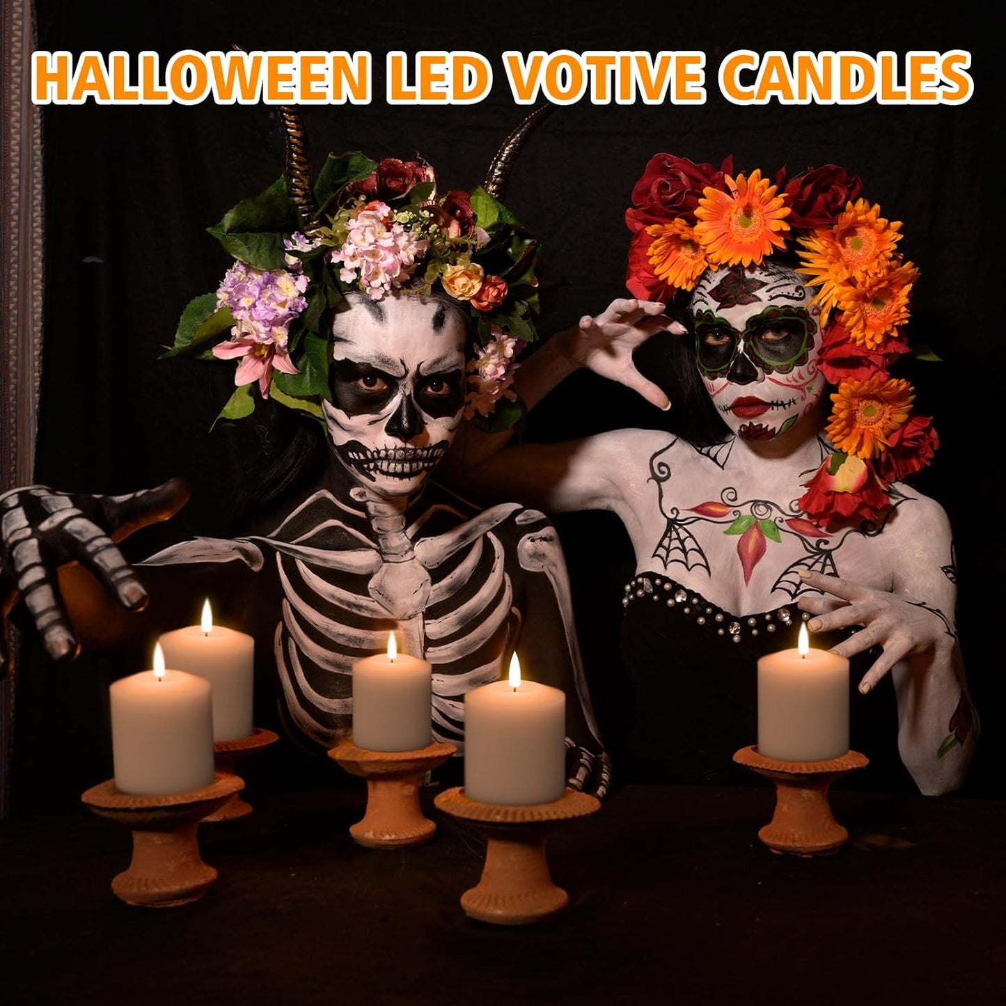 GenSwin Wax Votive Flameless Candles Battery Operated Remote Timer White | Battery Include, Pillar LED Fake