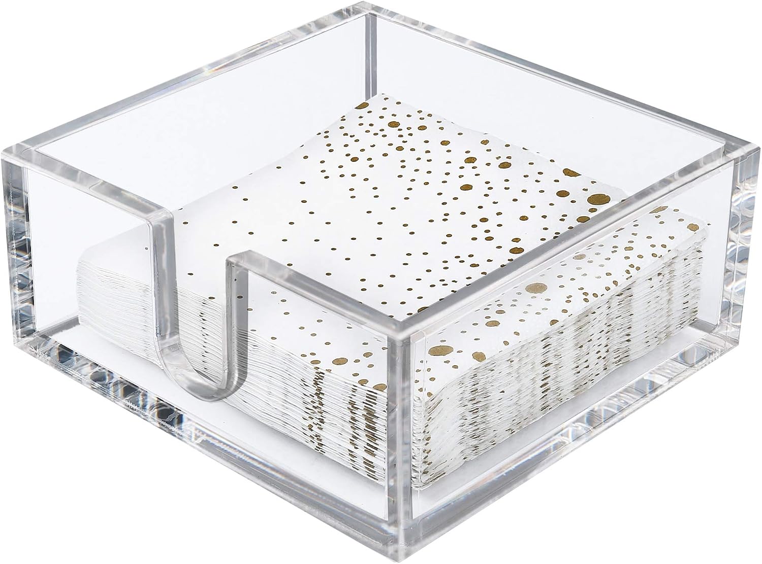 Acrylic Cocktail Napkin Holder for Napkin / 5.2 x 5.2 x 2.2 / Clear
